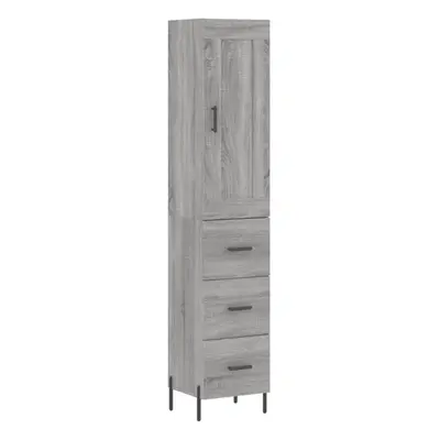 (grey sonoma, drawers) vidaXL Highboard Sideboard Tall Storage Cabinet Side Cabinet Engineered W