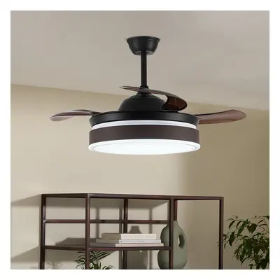 Modern Ceiling Fan Light Colors Adjustable with Remote Control