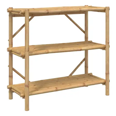 vidaXL 3-Layer Shelf Displaying Storage Shelf Organiser Storage Rack Bamboo