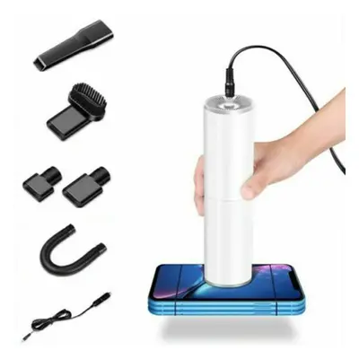 (White) 120W Handheld Car Home Vacuum Lightweight Portable Auto Vacuum Wet Dry Cleaner