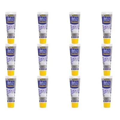 Everbuild Bath and Kitchen Acrylic Sealant, White, ml EASIBATH (Pack of 12)