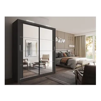 (Black Matt) Arti - Sliding Door Wardrobe 181cm