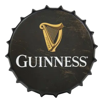 Guinness Aluminum Bottle Cap Sign Vintage Merchandise | Guinness Official Metal Wall Decor | Dur