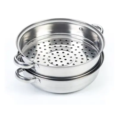 (2 Layers) 2/3 Tier Steamer Multifunctional Stainless Steel Steaming Soup Hot Pot Cookware