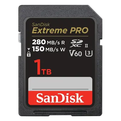 SanDisk Extreme Pro SDXC SDSDXEP 1TB 280MB/s V60 U3 C10 UHS-II SD Memory Card