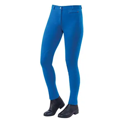 (32in, Sea Blue) Dublin Womens/Ladies Supa-fit Zip Up Knee Patch Jodhpurs