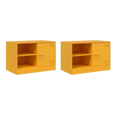 (mustard yellow, pcs) vidaXL TV Cabinet TV Stand TV Unit Entertainment Centre Media Cabinet Stee