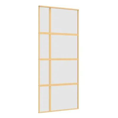 (gold, x cm/frosted) vidaXL Sliding Door Inner Glass Door Sliding Barn Door Aluminium and ESG Gl