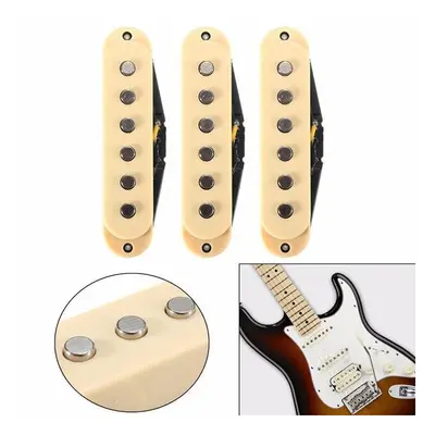 (White) 3Pcs Vintage Clean Guitar Pickups For Fender Stratocaster Strat Squier