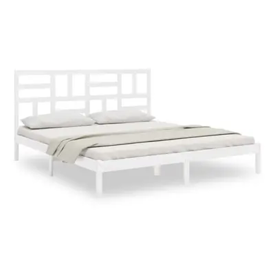 (white, x cm) vidaXL Solid Wood Bed Frame Home Wooden Bedstead Bed Base Multi Colours/Sizes