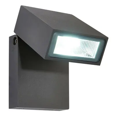 IP44 Outdoor Adjustable Spotlight Dark Anthracite 10W Cool White LED Security