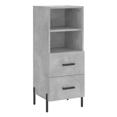 (concrete grey) vidaXL Sideboard Storage Cabinet Cupboard Side Cabinet Black Engineered Wood