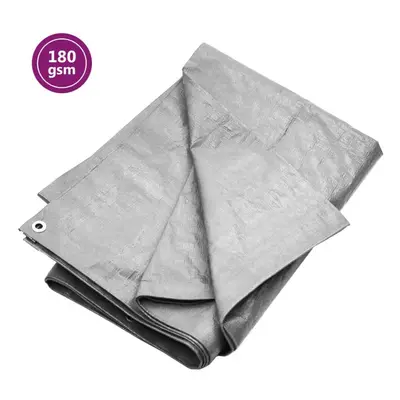 (Grey, g/mÂ² x m (W x L)) vidaXL Tarpaulin HDPE Tarp Ground Sheet Covering Multi Colours/Sizes/M