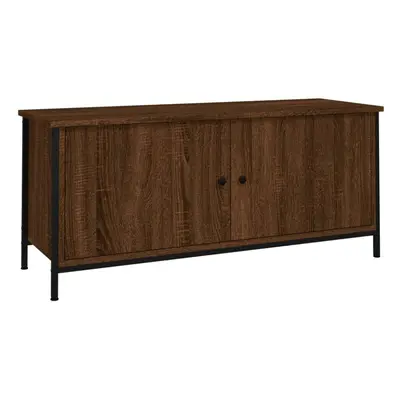 (brown oak, x x cm) vidaXL TV Cabinet TV Stand Sideboard Media Cabinet with Doors Engineered Woo