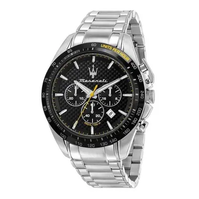 Maserati R8873612042- Traguardo Chronograph Black Dial Stainless Steel Quartz 100M Men Watch, Wh