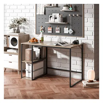 Wooden Office Study Desk with Shelves