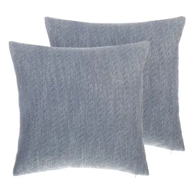 Set of Cushions Chevron Pattern LUPINE x cm Grey