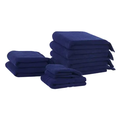 Set of Cotton Terry Towels Blue ATIU