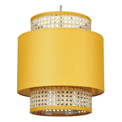 Rattan Pendant Lamp Yellow and Natural BOERI