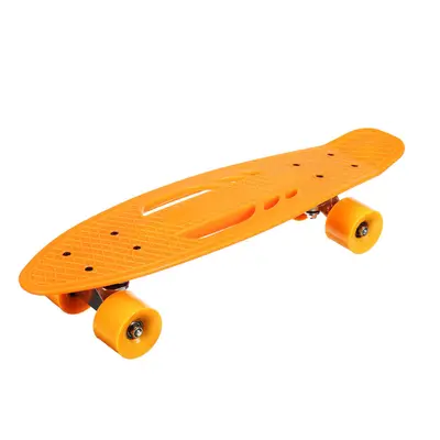 (Orange) 22Inch Unisex Children Adults Skateboards Hollow Design Skate Board Deck Strong Pulley 