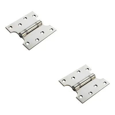 2x PAIR 101.6 x 101.6 x 3mm Parliament Hinge Stainless Steel Internal Door