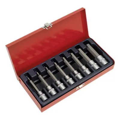 8pc METRIC Hex Key Socket Bit Set - 1/2" Square Drive - 5mm to 17mm x 100mm Long