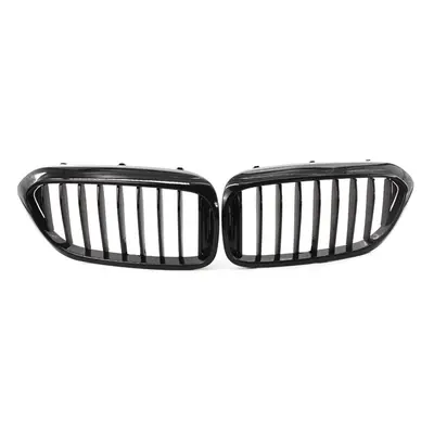 2Pcs Bright Black Front Kidney Grille for BMW 540i 530e G30 G31 51138070469 Single line