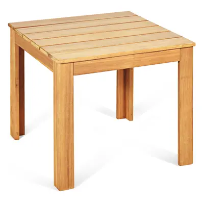 Outdoor Acacia Wood Side Table w/ Oil Finished Square & Durable