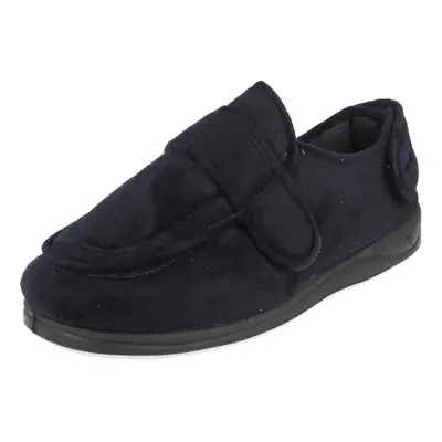 (UK 8, Navy (Blue)) Mens Padders Memory Foam Slippers Wrap - G Fit