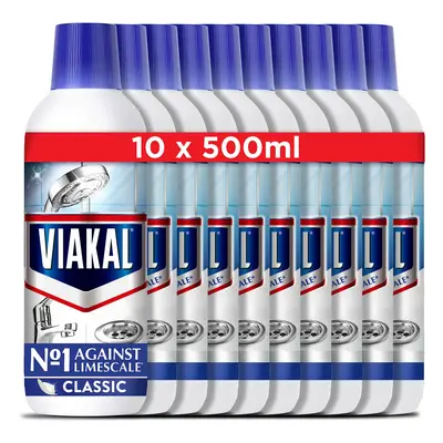 Viakal Limescale Remover Liquid, Classic, Litre (500 ml x 10)