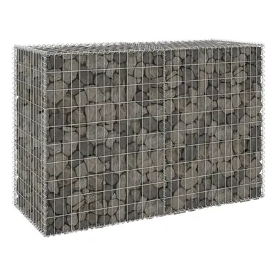 vidaXL Gabion Wall with Covers Galvanised Steel cm Stone Barrier Outdoor