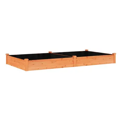 (brown, x x cm) vidaXL Garden Raised Bed Planter with Liner Plant Flower Bed Solid Wood Pine