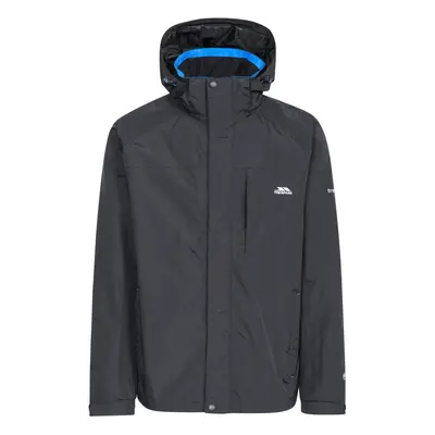 (L, Black) Trespass Mens Waterproof Jacket Hooded Edwards II