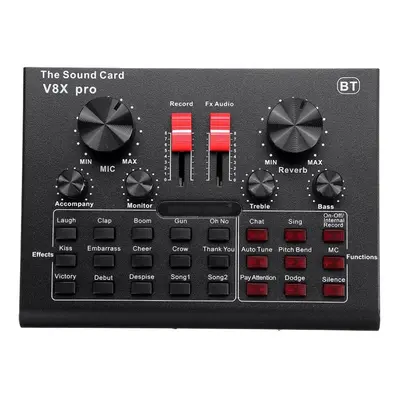 PRO External Audio Mixer USB Interface Sound Card with Modes Multiple Effects