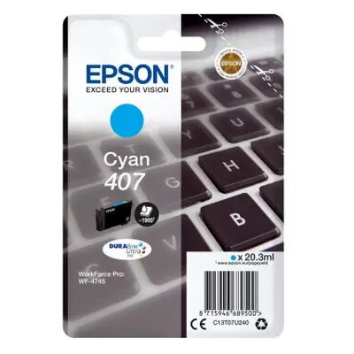 Epson C13T07U240 (407) Ink cartridge cyan, 1.9K pages, 20ml