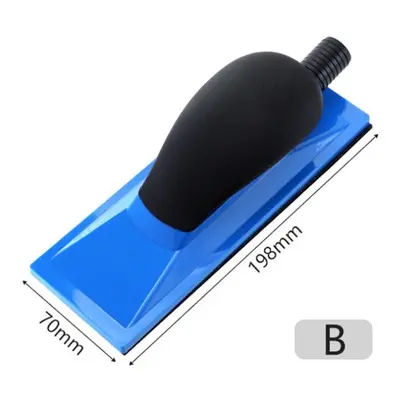 (Type B - x 198mm) ABS Vacuum Hand Push Pad Grinding Plate Sheet Spray Paint Tool for Wood Polis