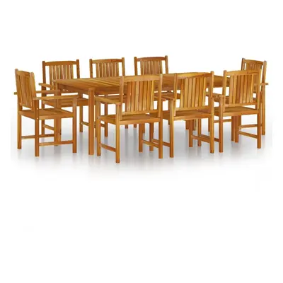 (9) vidaXL Solid Wood Acacia Garden Dining Set Patio Dinner Table Chair 7/9 Piece