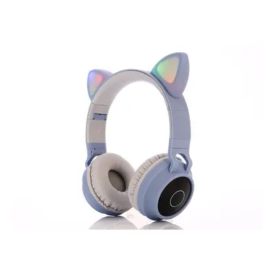 (Sky Blue) Cute Cat Bluetooth 5.0 Headset