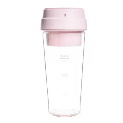 (Pink) Portable Fruit Juicing Extractor Cup 400ML