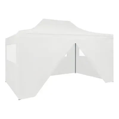 vidaXL Professional Folding Party Tent Sidewalls Steel White 3x4m Canopy