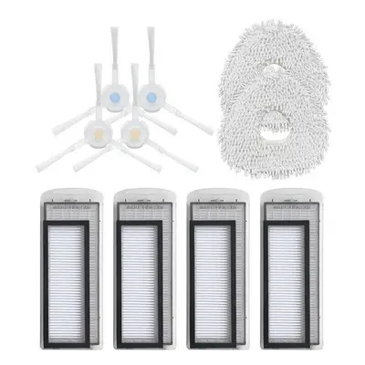 10pcs Replacements for NARWAL Vacuum Cleaner Parts Accessories Side Brushes*4 HEPA Filters*4 Mop