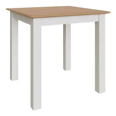 FWStyle Square Dining Table 80cm Oak Veneer Kitchen Furniture Linen Cream