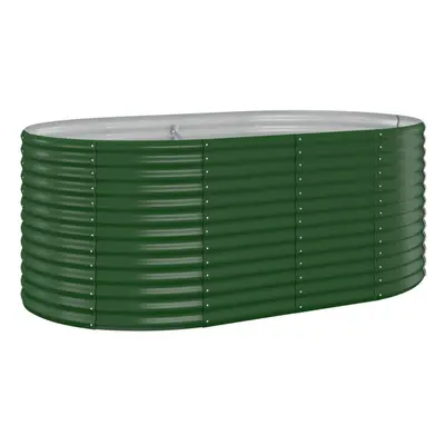 (Green, x x cm (L x W x H)) vidaXL Garden Planter Patio Flower Pot Raised Garden Bed Powder-coat