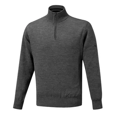 (2XL, Grey) Mizuno Mens Windproof Lightweight Lined 1/4 Zip Regular Fit Golf Sweater