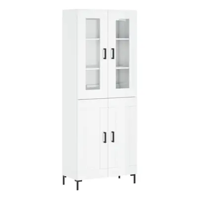 (high gloss white, wood doors) vidaXL Highboard Sideboard Tall Storage Cabinet Side Cabinet Engi