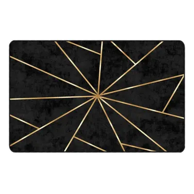 (black and gold, x cm) vidaXL Rug Washable Patchwork Anti Slip Home Floor Carpet Floor Area Rug 