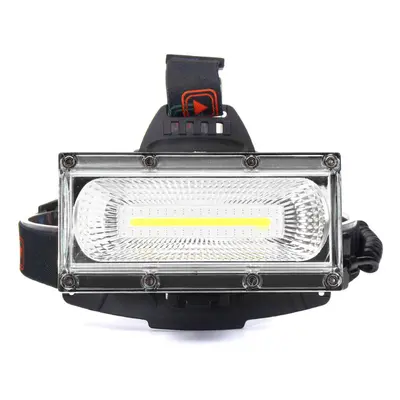 (Black) 1300LM 30W COB LED Rechargeable USB Headlamp Cycling Lamp