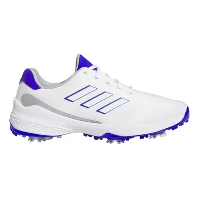 (UK 7, White/Blue/Silver) adidas Golf Mens ZG23 Lightweight Recycled Spiked Traxion Golf Shoes