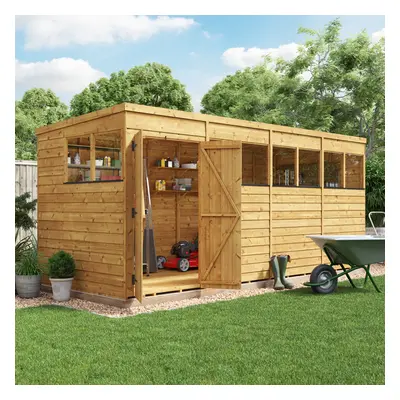 (16x6, Windowed) BillyOh Switch Overlap Pent Shed