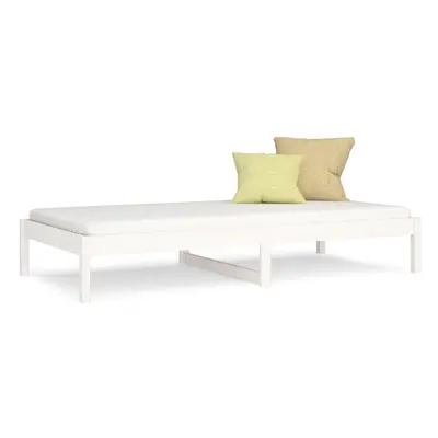 (white, x cm) vidaXL Day Bed Guest Sofa Occasional Sofa Bed Daybed Couch Solid Wood Pine